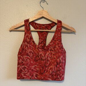 Zella Red Speckled Longline Sports Bra – Size Small